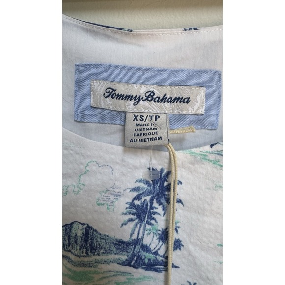 Tommy Bahama Nova Wave Beach Days Dress XS/TP Seersucker Cotton Vacation $178 - Picture 14 of 16